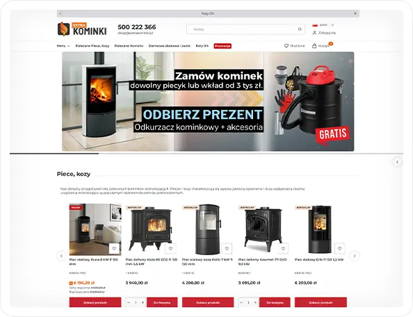 extrakominki.pl korzysta z Hammer PRO SF i Shoper