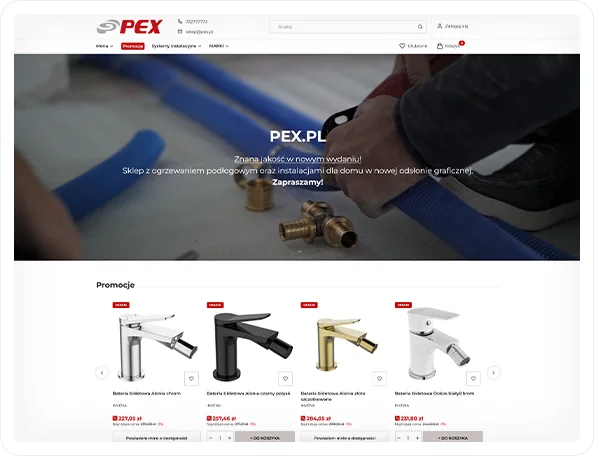 pex.pl korzysta z Hammer PRO SF i Shoper
